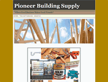 Tablet Screenshot of pioneerbuildingsupply.com